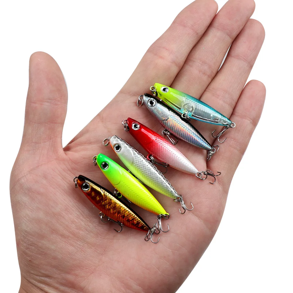 Mini señuelo de lápiz de pesca Topwater, señuelo flotante de 4,5 cm/1,9g, cebo de pesca de agua dulce, equipo de pesca al aire libre, cebo falso biónico - imagen 4