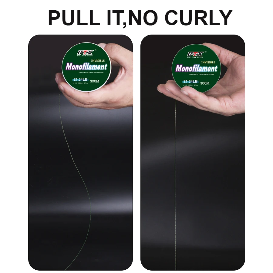 FTK-línea de pesca de carpa Invisible superfuerte, hilo de monofilamento de fluorocarbono que se hunde, 500m, 4,13 LB-34,32 LB - imagen 5