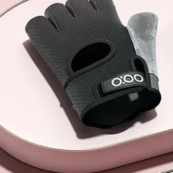 Guantes de ciclismo transpirables antideslizantes y antipérdida para mujer, guantes de Fitness que absorben el sudor con muñequera, manoplas de medio dedo