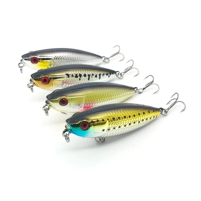 Nuevo Mini Wobblers lápiz flotante Isca señuelo de Pesca Artificial cebo duro plástico Crankbait Pesca lubina Japón Pesca caminar perro - imagen 5