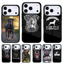 Funda iPhone Rottweiler con diseño de perro y carcasa trasera protectora
