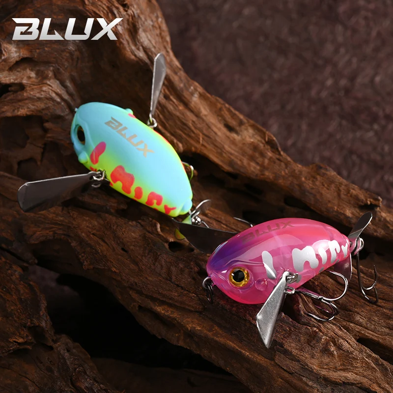BLUX Micro BUTTIN Pompadour Topwater Crawler 6,5G Wobbler ruidoso señuelo de pesca Crankbait agua dulce lubina perca cebo Artificial - imagen 5