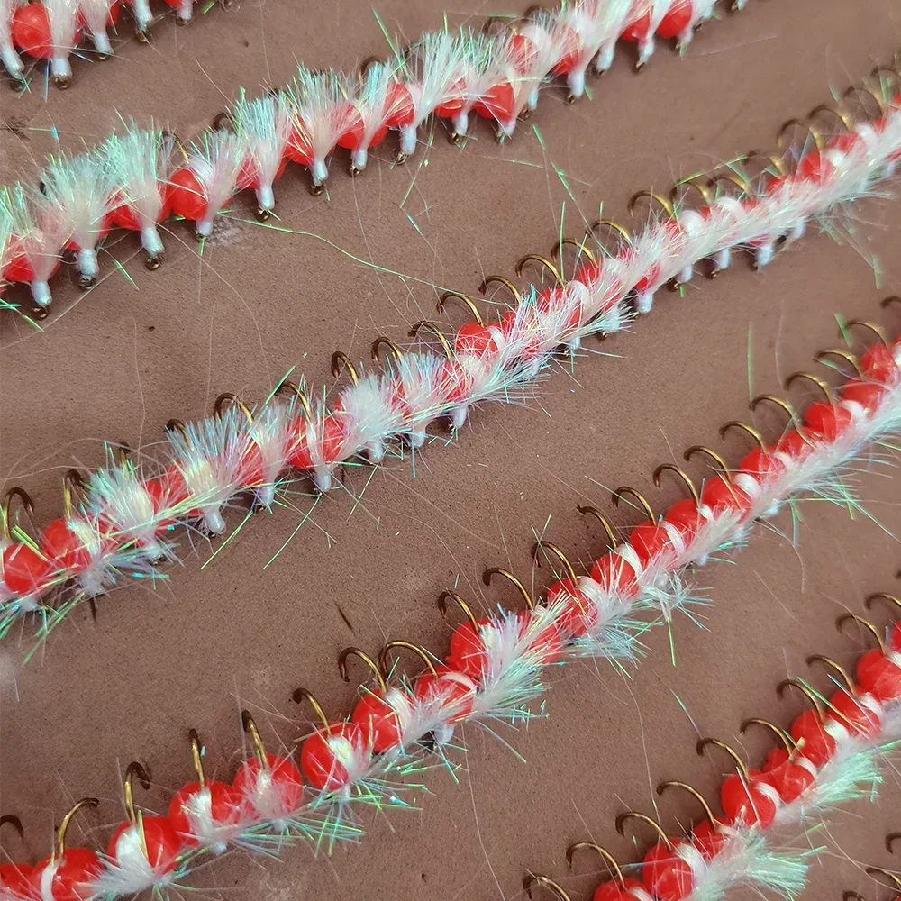 Wifreo 10 piezas # 12 huevos de ordeño suaves, mosca Artificial Glo Bug, salmón, huevos de pescado, hundimiento rápido, mosca húmeda, trucha, cabeza de acero, cebos de señuelo de pesca - imagen 5