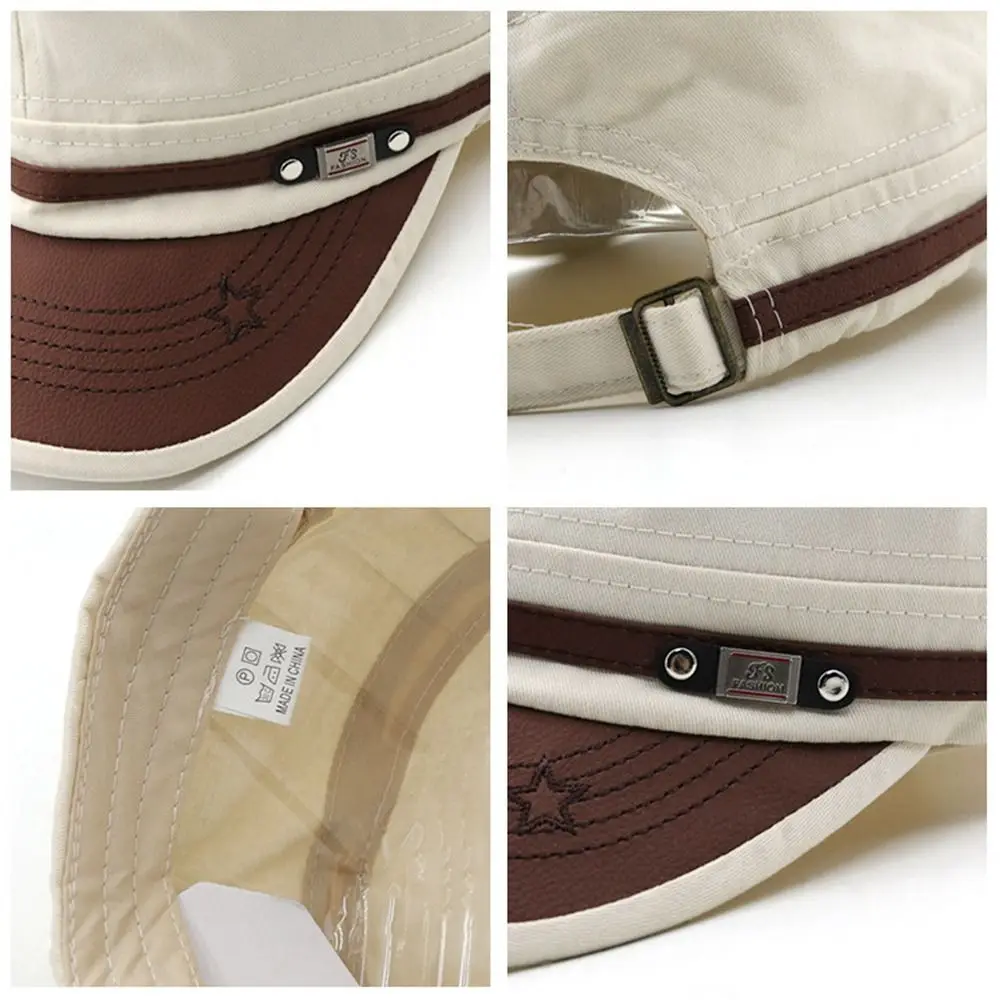 Gorra de béisbol Unisex para hombre, gorra de algodón para cadete, gorra militar transpirable para combate, pesca, gorra plana ajustable - imagen 5