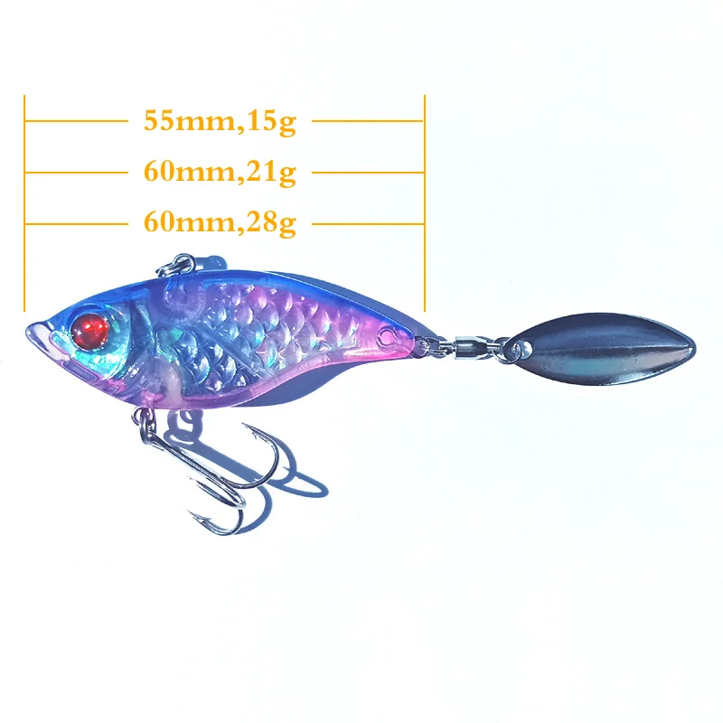 Señuelo de plástico duro VIB, anzuelo de pesca afilado, lubina, caballa, pargo, corvina amarilla, nuevo, 15G, 21g, 28G - imagen 2