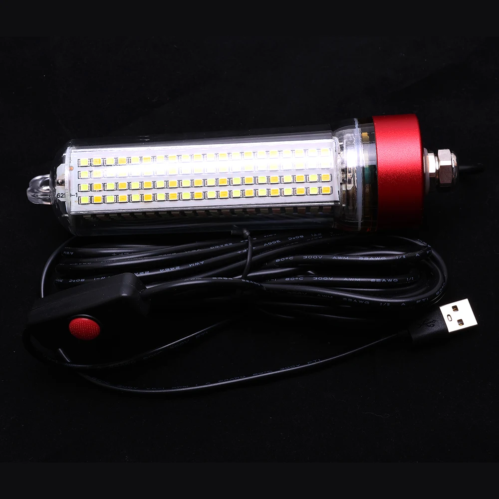 1 unidad de nueva luz LED de pesca submarina de color ajustable, luz de señuelo de peces con interfaz USB, adecuada para iluminación nocturna para pescar - imagen 5