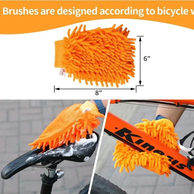 Juego de arandela de cadena de bicicleta, limpiador de caja de cadena, accesorios para bicicleta de montaña, Kit de herramientas de mantenimiento, herramientas de reparación de cepillos grandes de limpieza - imagen 5