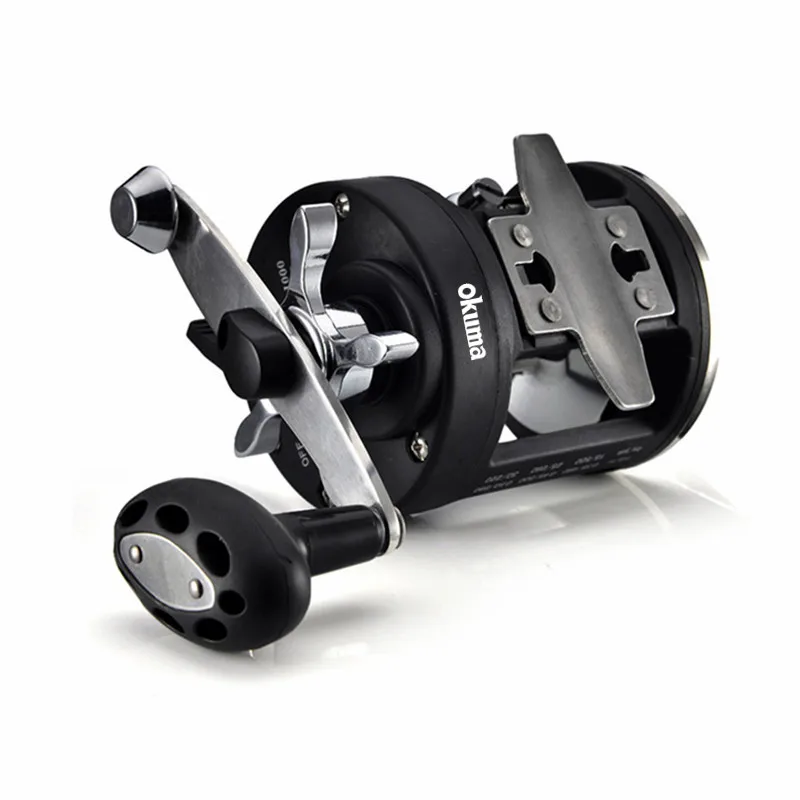 OKUMA 2025 nueva rueda de pesca en el mar, rueda de tambor 2 + 1BB, rueda de pesca para barco, se puede cambiar a una varilla de rastrillo grande, ancla para peces, totalmente de metal - imagen 4