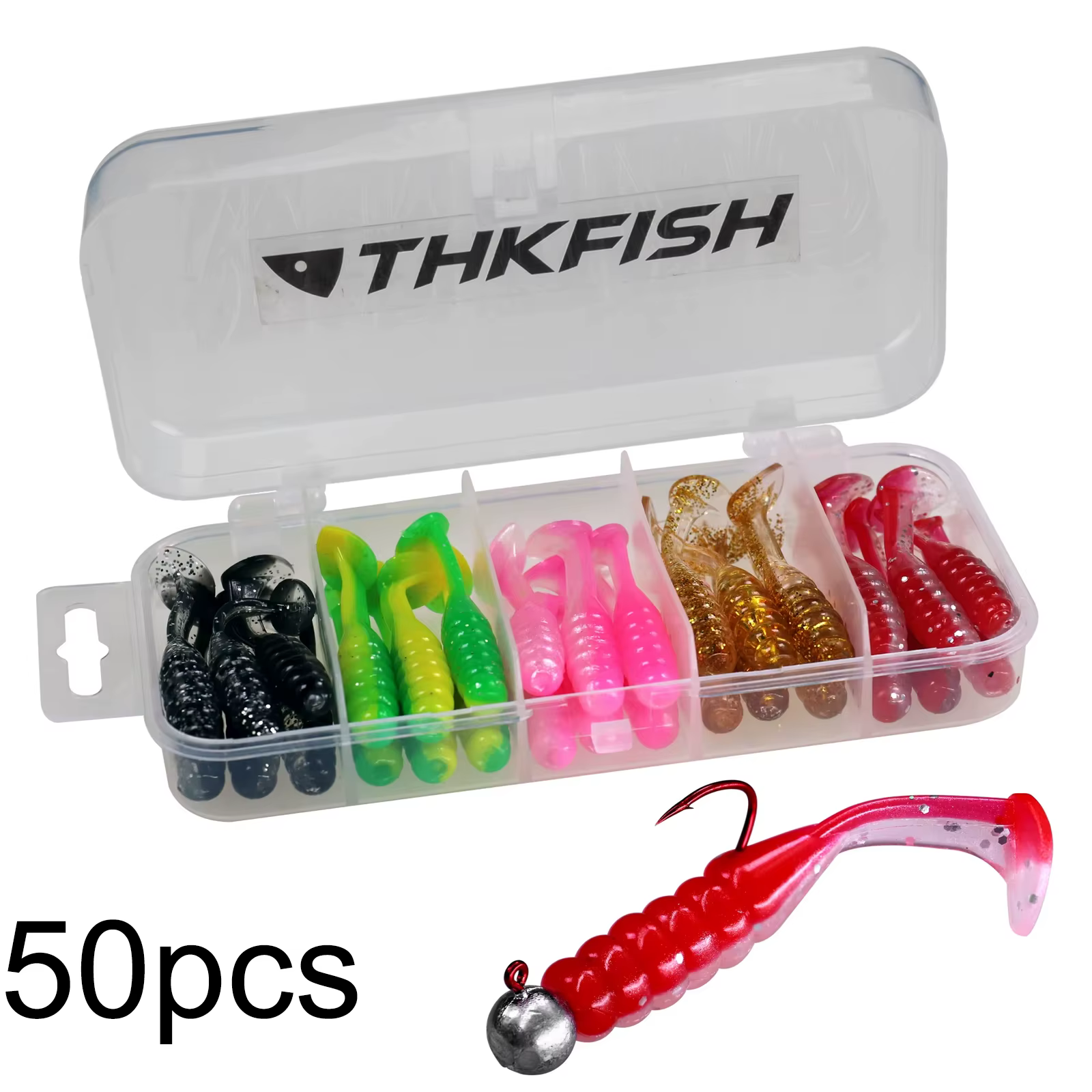 THKFISH Wobbler Cola de Pala - Señuelo silicona Lubina marina
