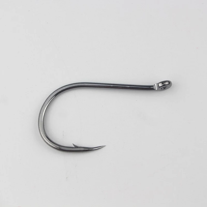 Venta al por mayor 1000 Uds anzuelo de Pesca cabeza de ojo boca torcida anzuelo de púas de agua salada accesorios de Pesca de carpa con púas Pesca - imagen 3