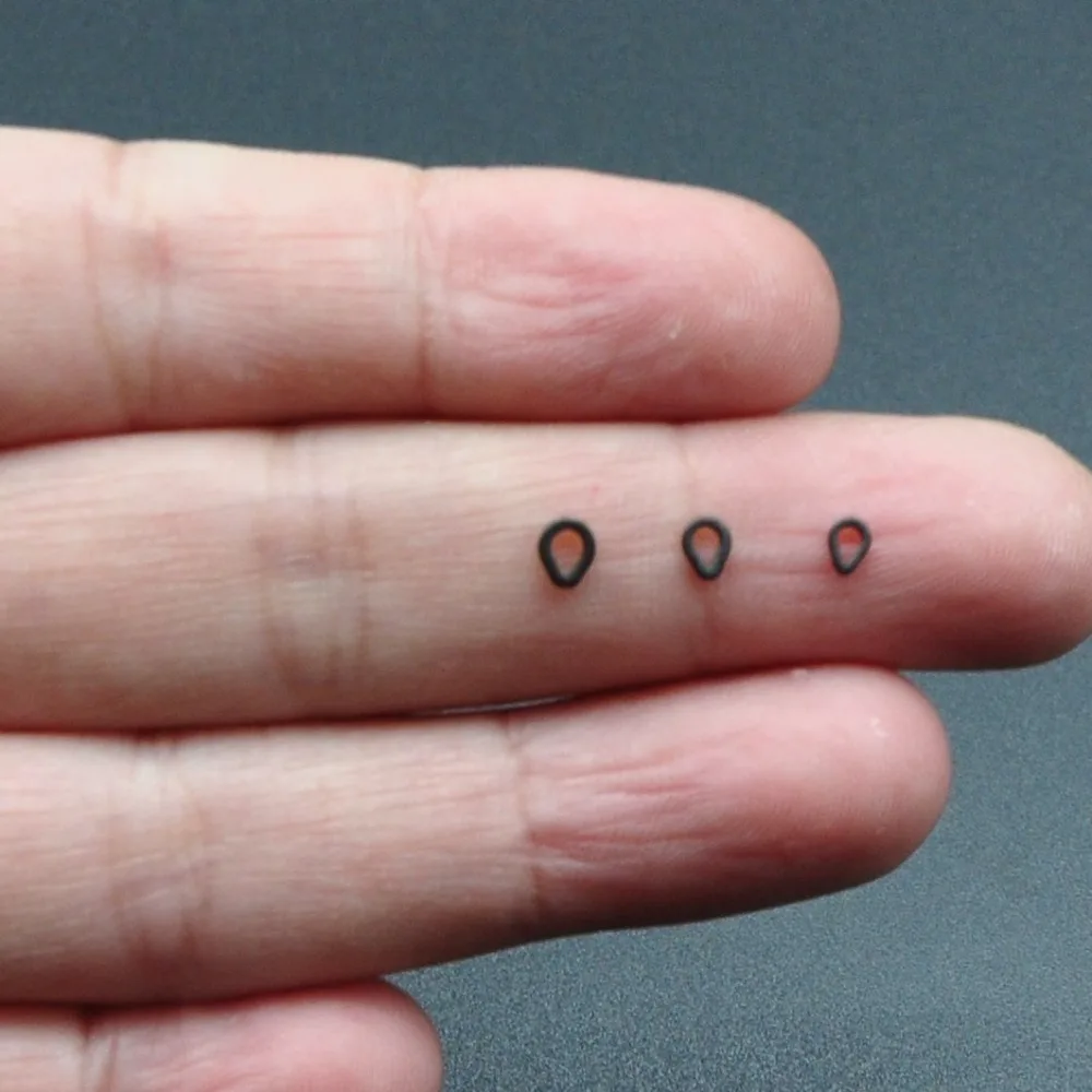 Conector de pez de Metal negro 2025, anillo de aplanamiento, aparejos de línea, anillos divididos de pesca, círculo antidomeno, elipse, giratorio, pesca a presión - imagen 4