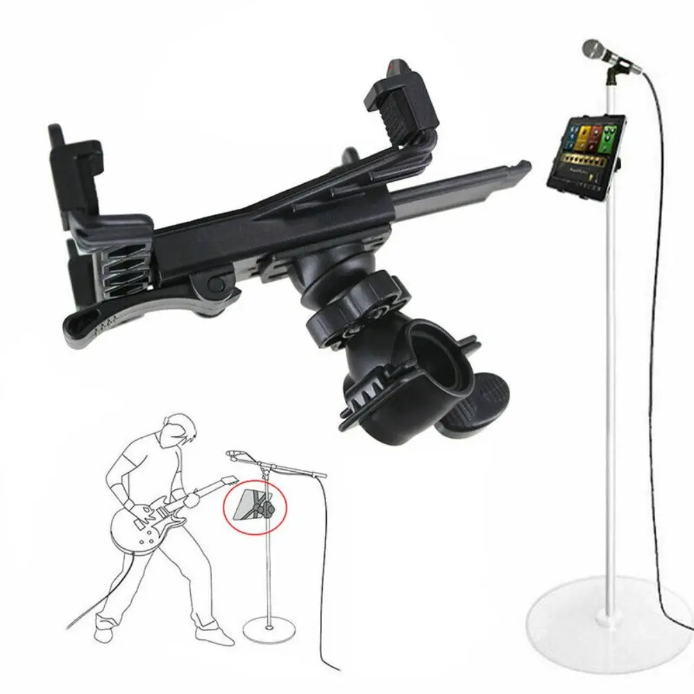 Soporte giratorio para soporte de música, abrazadera para iPad, manillar Universal 360 ° Soporte para tableta Soporte para micrófono de montaje de 7 a 11 pulgadas - imagen 5