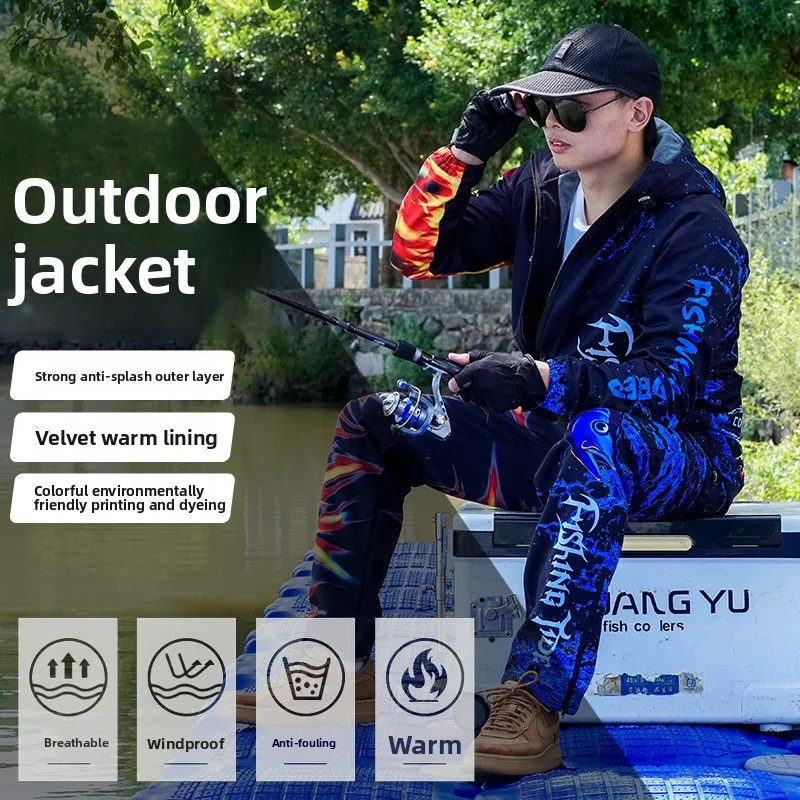 Chaqueta pesca impermeable invierno forro polar transpirable - imagen 3