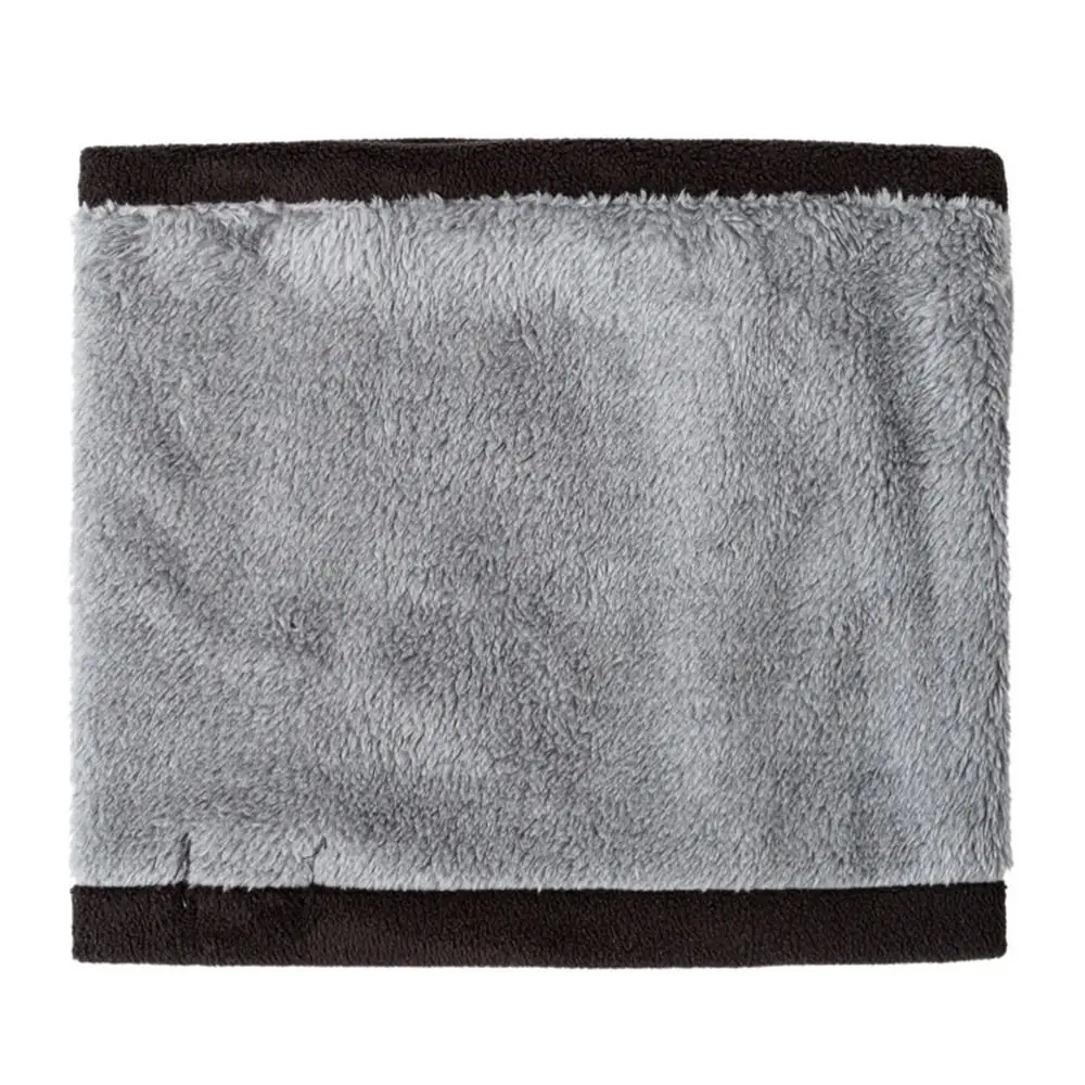 Calentador de cuello de forro polar grueso y cálido para hombres, polaina de cuello de doble capa a prueba de viento, bufanda térmica para clima frío, moda - imagen 2