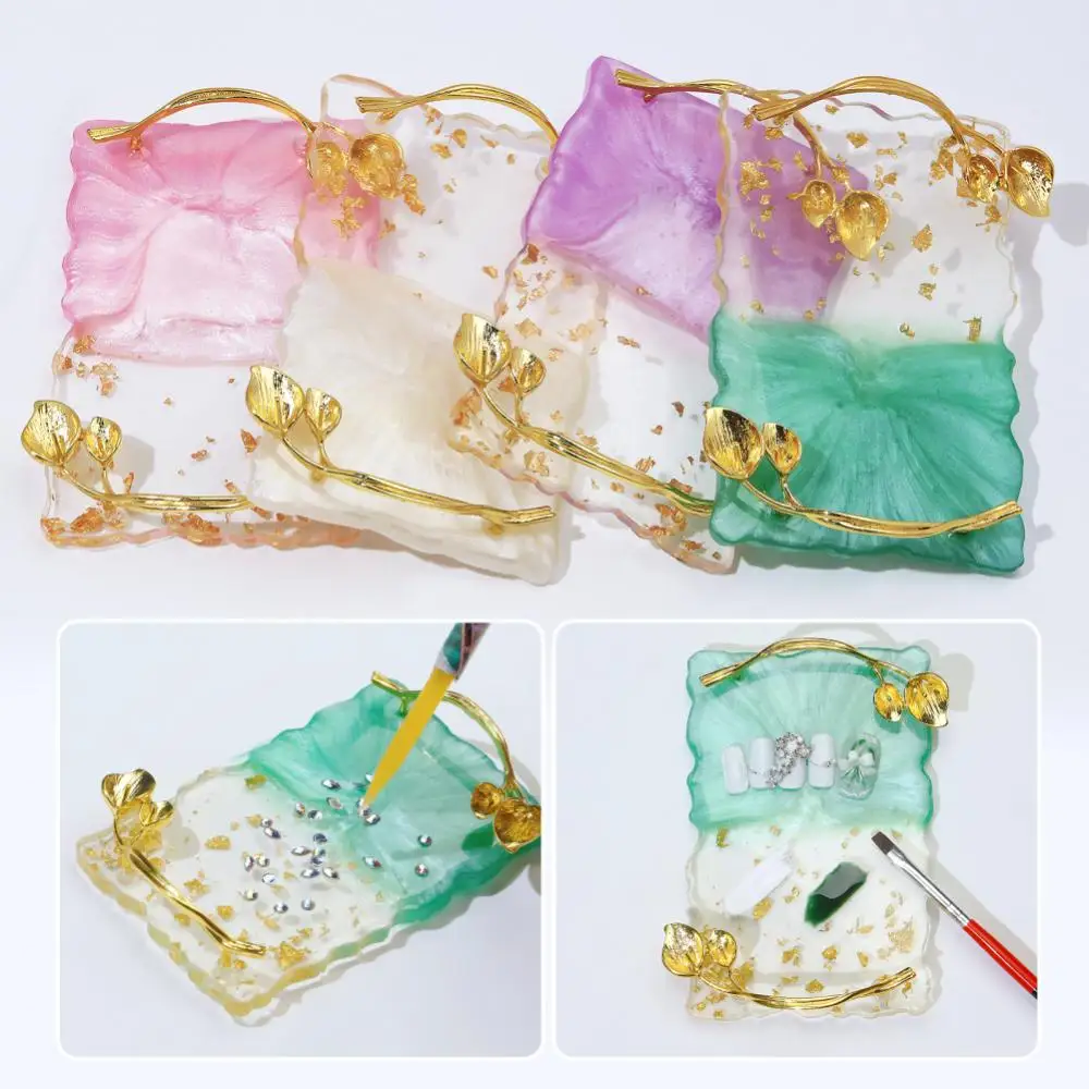 Paleta Retro de resina para uñas, esmalte de uñas de Gel clásico, puntas de Uñas postizas, paleta de dibujo de colores mezclados, accesorios para uñas - imagen 3