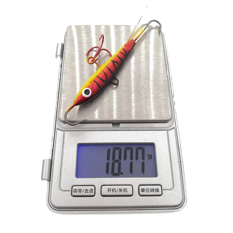 OUTKIT, 1 Uds., plantilla de hielo de invierno de calidad, 83mm, 18,5g, señuelo de pesca, cebo Artificial, señuelo equilibrador para pesca de carpa, walleye, Lucio, perca - imagen 4