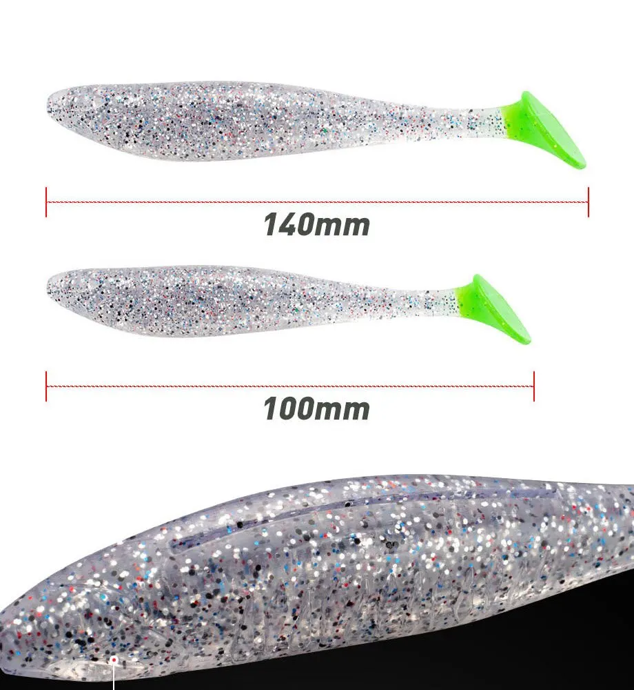 Lote de 4 señuelos suaves de cebo grande de 14cm, 19G, señuelo de pesca flotante de alta calidad - imagen 5