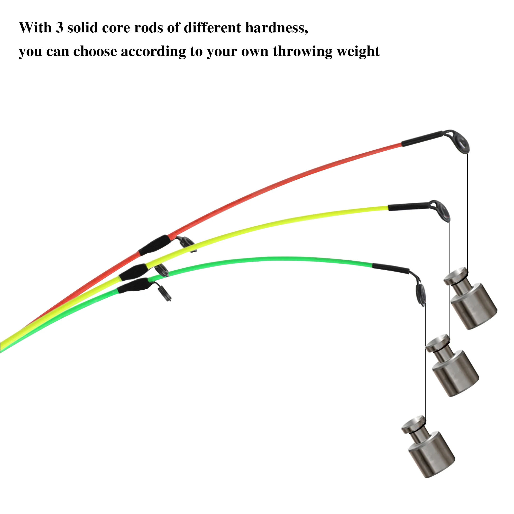 BIUTIFU-cañas de pescar con alimentador de carpa, 3,0 m, 3,6 m, 3,9 m, 3 puntas, peso de fundición, 120g, 150g, 200g, caña giratoria de fibra de carbono, mar de agua dulce - imagen 5