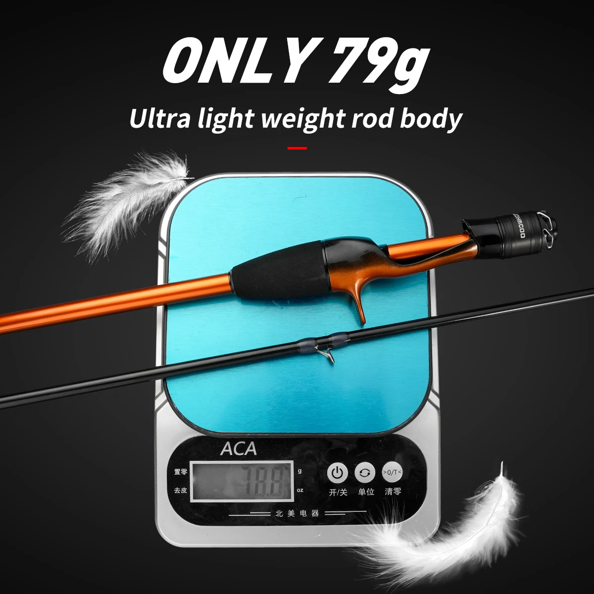 Caña de pescar Johncoo para fundición, caña de Jigging de 1,7 m M ML, potente punta de titanio, cola de goma, caña de barco de pulpo - imagen 5