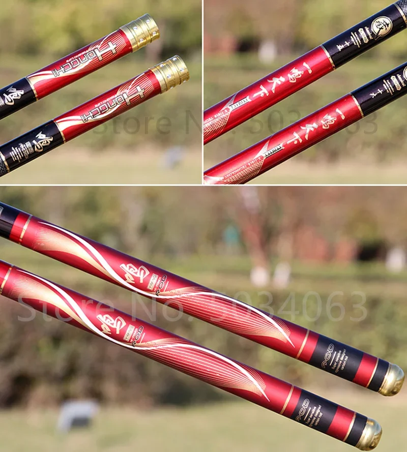 Caña de pescar telescópica de 2,7 M/3,6 M/3,9 M/4,5 M/5,4 M/6,3 M, estanque de depósito, caña de pescar de carbono, caña de pescar de mano de fibra dura súper ligera - imagen 4