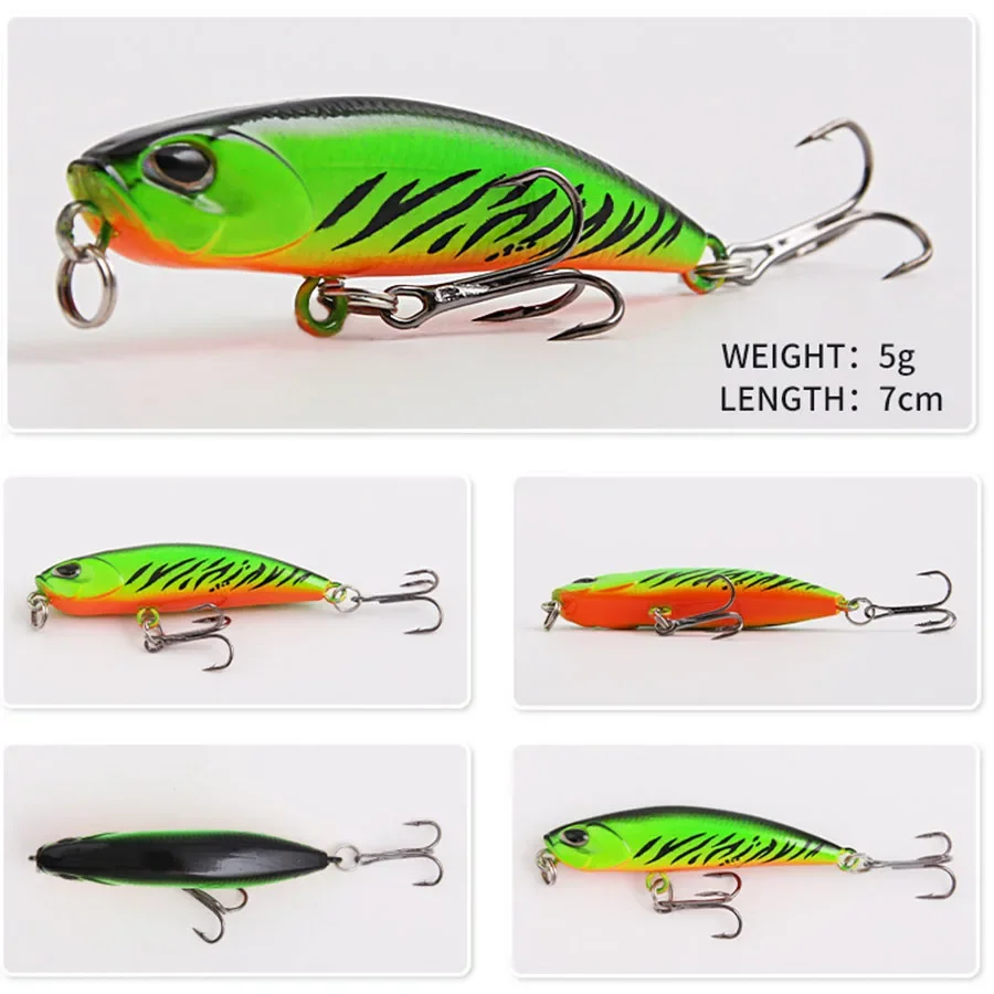 6 uds hundimiento Jerkbait Minnow Crankbaits Señuelos de Pesca cebos duros Wobblers artificiales para Lucio aparejos de pesca curricán Swimbait - imagen 4