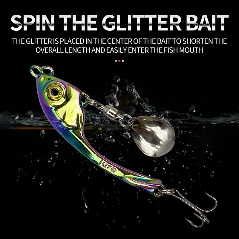 5 uds Señuelos de Pesca Spinner cuchara Señuelos de Pesca giratorio Metal VIB cebo vibración Wobbler hundimiento lentejuelas Pesca - imagen 2