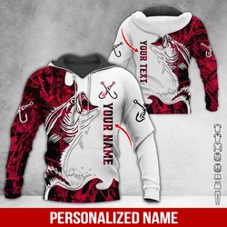 PLstar Cosmos-Sudadera con capucha y cremallera para hombre, suéter con nombre personalizado, estampado 3D de amor y pesca, informal, a la moda, para otoño, QDY5