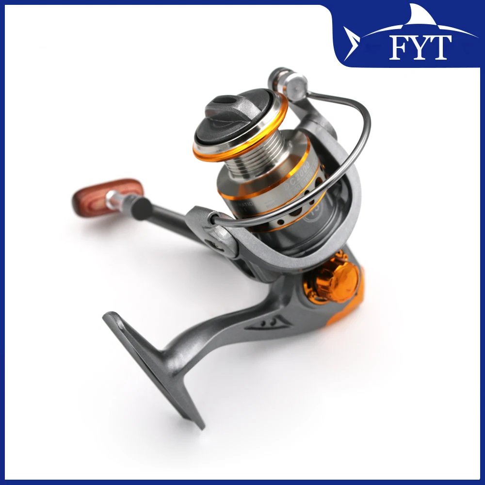 Nuevo Producto DC1000-7000 carrete giratorio 5,2: 1 5-12KG arrastre máximo carrete totalmente de Metal perilla de Metal carrete de pesca giratorio rueda de pesca - imagen 2