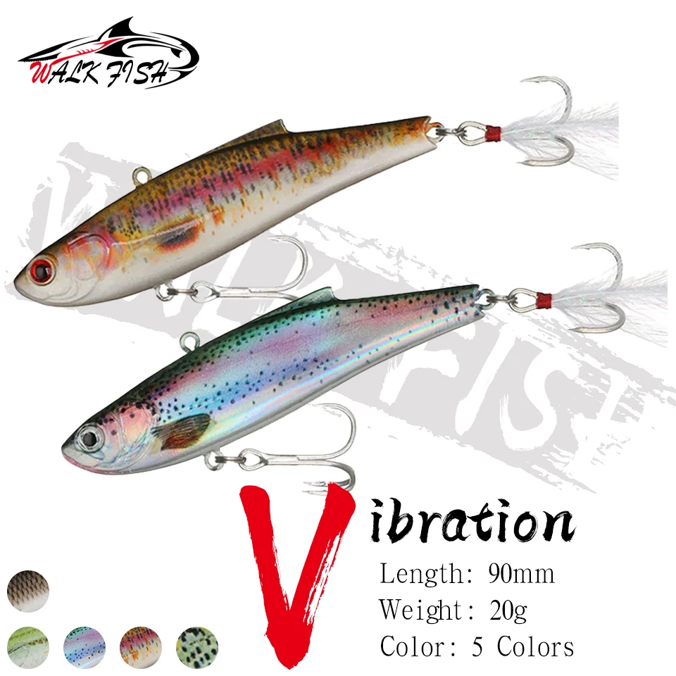 WALK FISH-señuelo de pesca VIB, cebo duro Artificial de calidad, simulación de señuelos, gancho, lápiz, cebo de agua dulce, equipo de pesca, 9cm, 20g