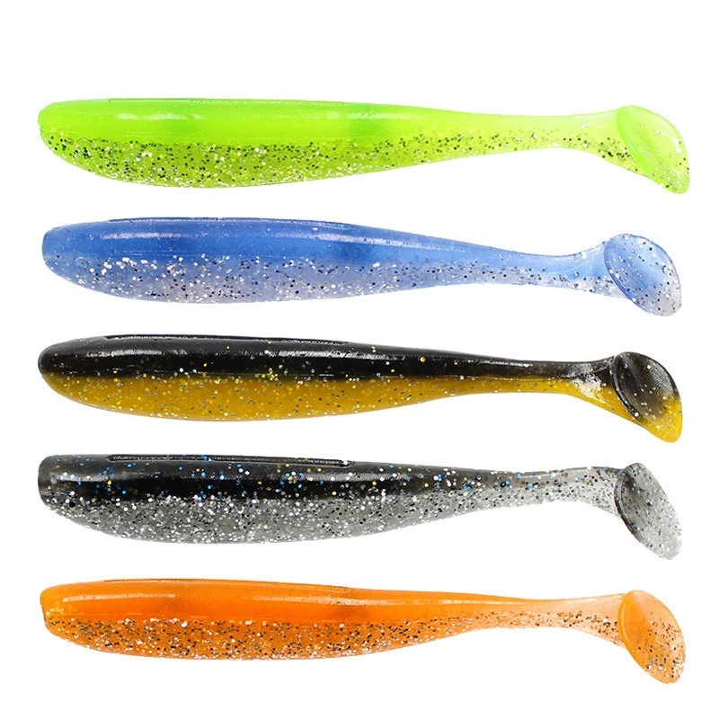 Señuelo de pesca suave de 8cm y 3,5g Isca, cebo Artificial de silicona, doble color, carpa, Swimbait, 6 unids/lote - imagen 5