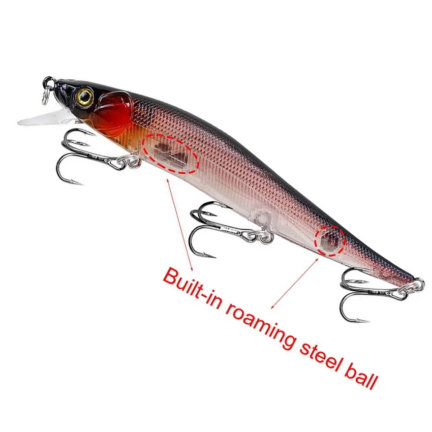 20 piezas-Juego de Señuelos de Pesca japoneses, cebo Artificial para pececillos, Crankbait, Wobblers, ojos 3D, perca, Lucio, carpa, Swim Bait - imagen 4