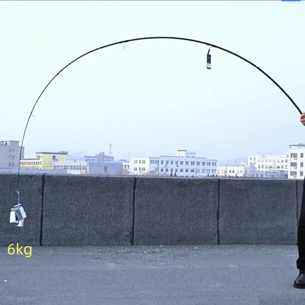 3,6/3,9 m 13 pies 3 secciones caña de pescar de carpa europea de carbono anillos grandes giratorios portátiles H potencia dura caña de surf pesada señuelo 60-180g - imagen 4