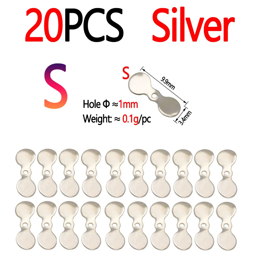 20pcs Silver S