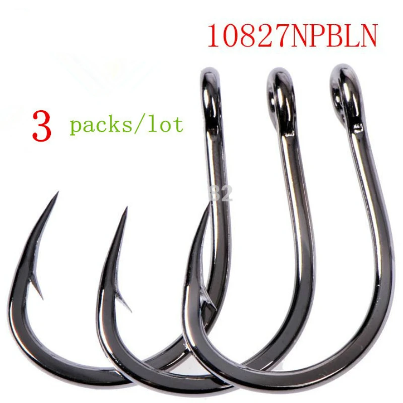 Anzuelos Mustad originales para pesca en aguas profundas, anzuelo Jigbaits 4X, tabla de hierro con púas fuertes, anzuelos para atún, acero rico en carbono, 10827 - imagen 3