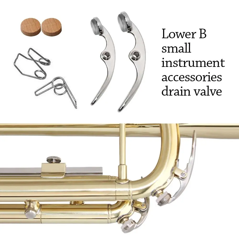 Juego de llave de válvula de drenaje de valor de agua para trompeta, accesorio portátil, piezas de repuesto, Kits de reparación para instrumentos de latón, 1 Juego - imagen 3