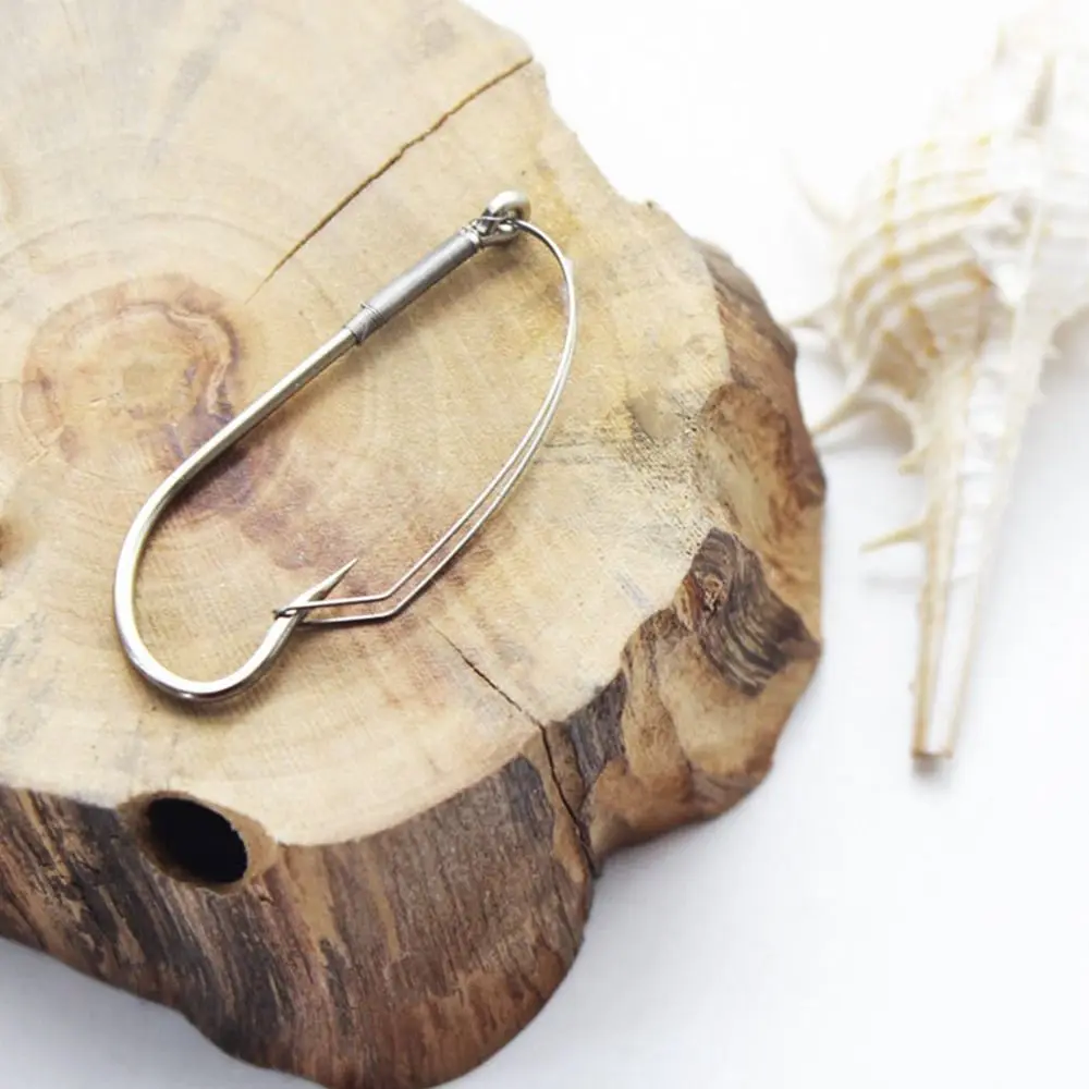 20 piezas anzuelo de aparejo loco con púas sin malezas, anzuelos de acero rico en carbono, anzuelo de pesca de carpa, gancho individual con caja, anzuelo para mosca - imagen 4