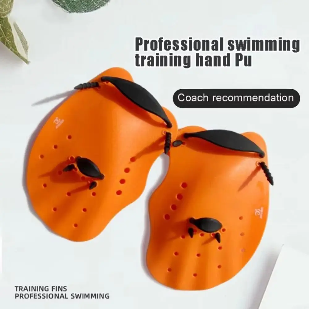 Paletas de mano flexibles para nadar, orificios de drenaje ajustables, paleta palmeada para dedos, guantes palmeados de mano ergonómicos para dedos de rana, deportes acuáticos - imagen 2