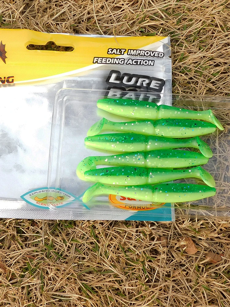 ESFISHING-señuelo blando de pesca, cebo de plástico de 70mm para Lucio, perca en el lago del río en verano - imagen 4