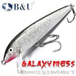 B & U Jerkbait - Wobblers de pececillo hundido para trucha y perca