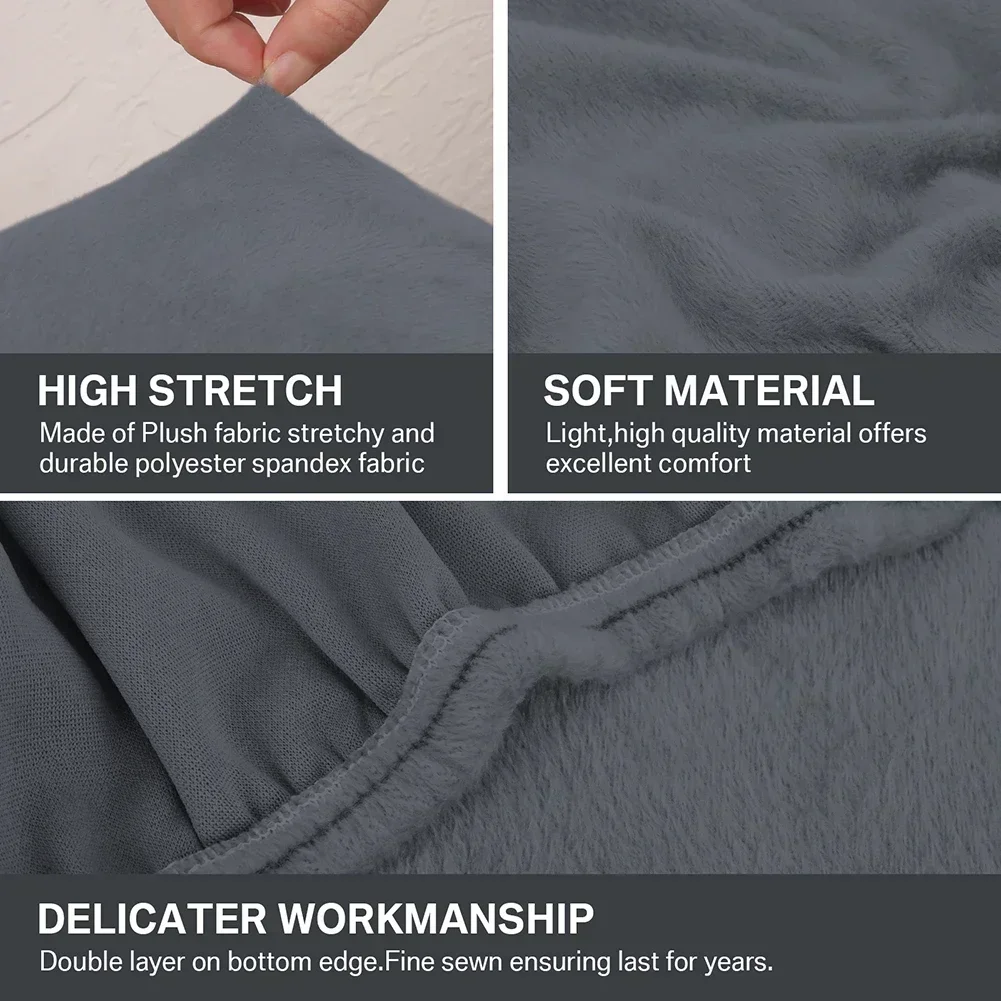 Funda de sofá de terciopelo grueso, funda de sofá de felpa elástica, funda de sofá moderna de lujo para cojín de sala de estar, Protector de muebles - imagen 3