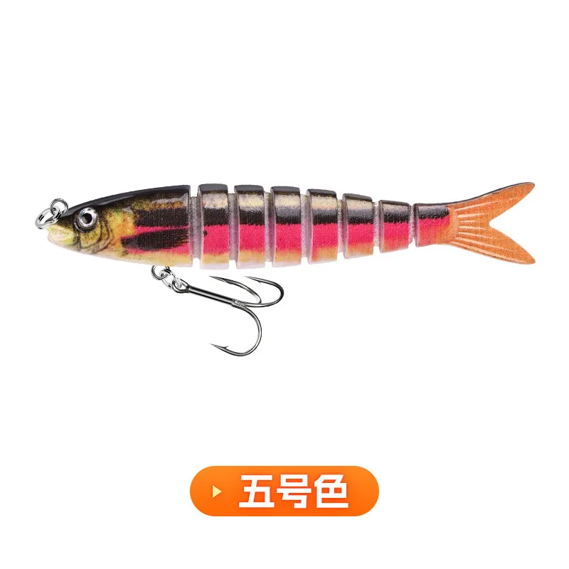 Señuelo de pesca Swimbait 8 segmentos señuelos artificiales impresión 3D cebo articulado duro 10cm 6,6g Minnow 1 pieza VENTA - imagen 5