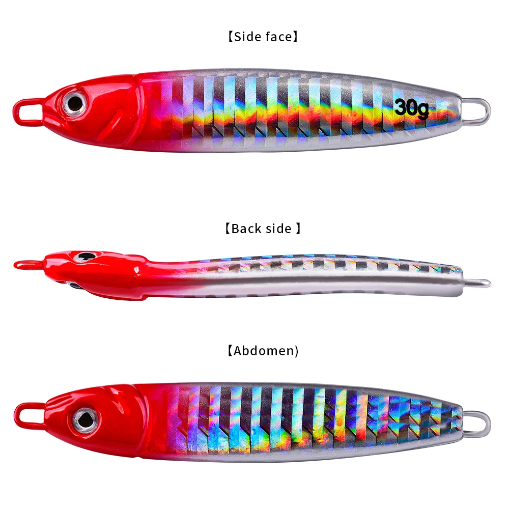 PROBEROS 5 uds Jigger pesca en el mar cuchara Jigger de Metal 55/62/70mm cebo 3D plomo pescado lubina Jigger accesorios de equipo de pesca - imagen 4