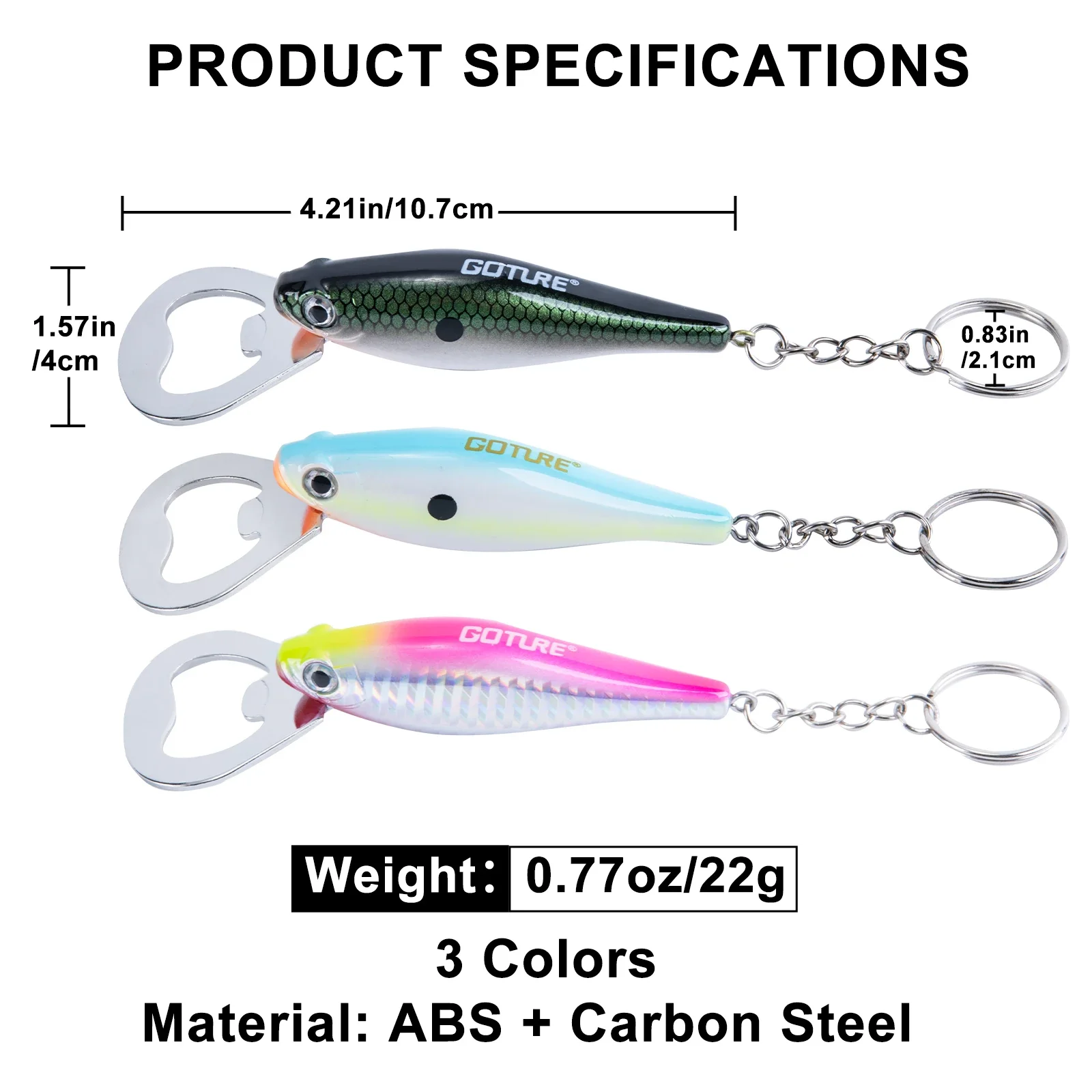 Goture-señuelo de pesca duro de acero inoxidable, abridor de tapa de botella de velocidad, diseño de llave, herramienta de cocina para cerveza, abridor de botellas duradero, 1-5 uds. - imagen 4