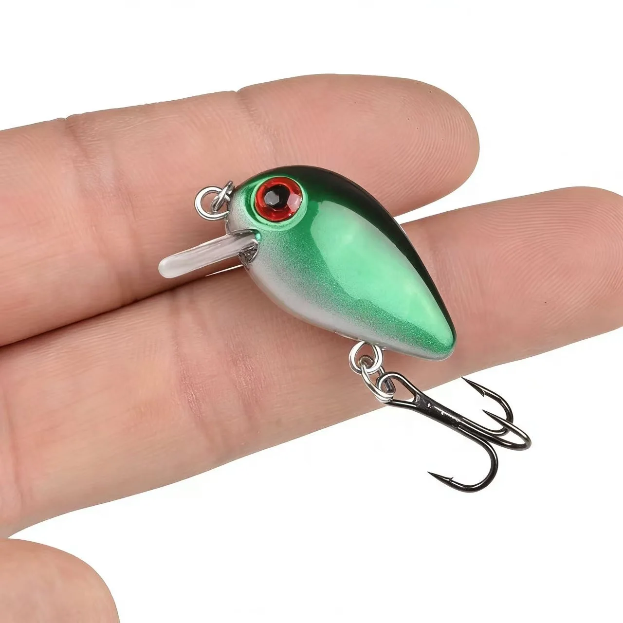 1 Uds Mini señuelo de pesca con manivela Wobblers 3cm 1,6g Crankbait Isca cebo Artificial 3D Eye Bass Pike Jerkbait pesca aparejos de pesca