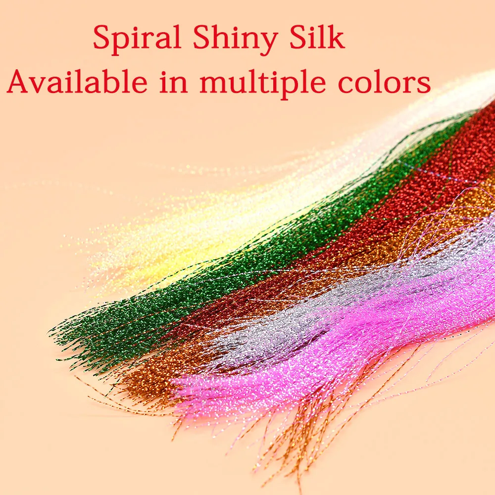 Anzuelo de pesca con mosca, señuelo de 280 hebras, Flashabou, oropel holográfico, cristal Flash, plantilla de cadena, 7 paquetes - imagen 5