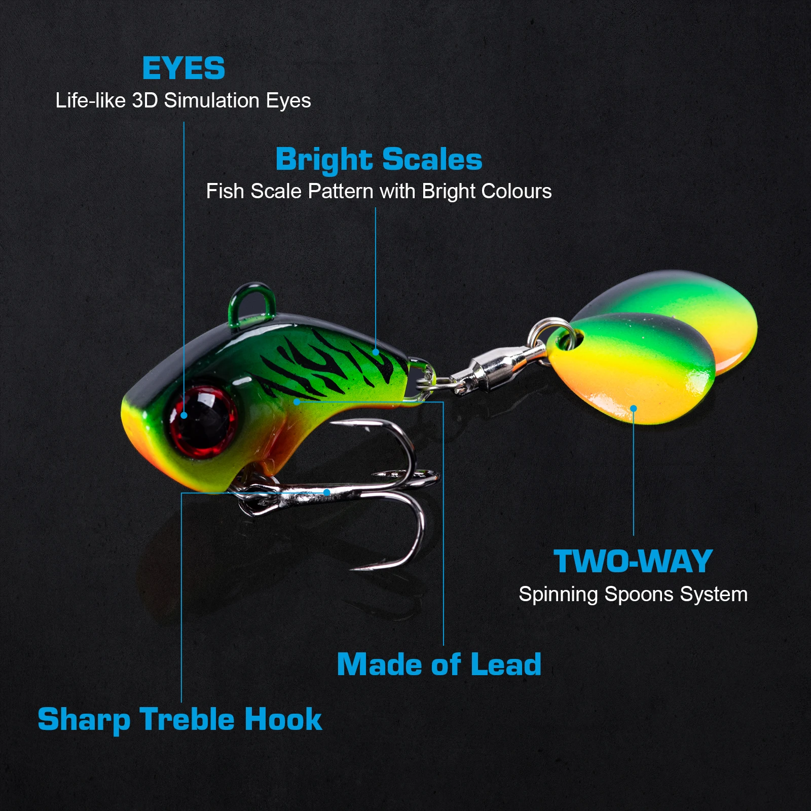 Señuelo de Pesca Metálico Goture de 7-14g, 4-6 Piezas - Cuchara para Trucha, Cebo Duro con Anzuelo, Accesorios de Pesca, Vibración, Spinner, Cebo Hundible