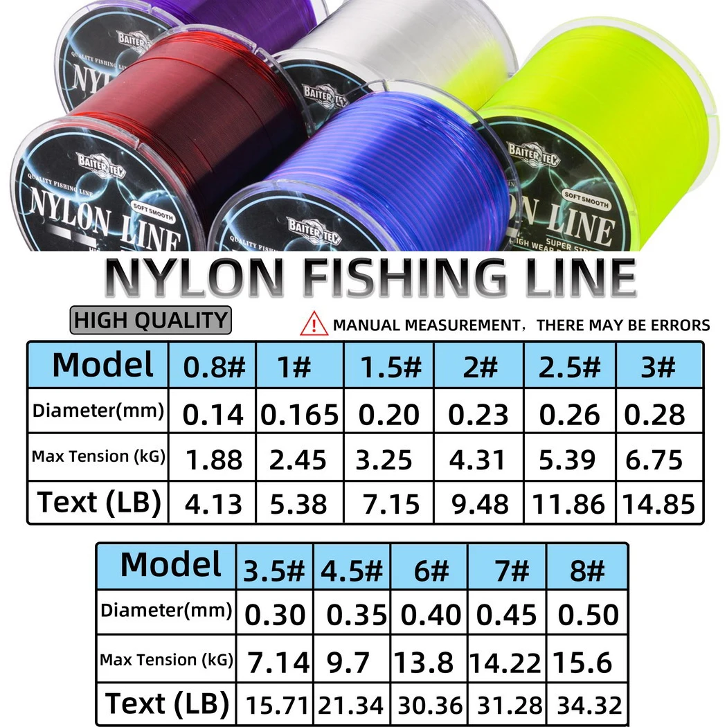 Línea de Pesca de nailon monofilamento, línea de Pesca súper fuerte de 500M, línea de Pesca de agua dulce y salada japonesa - imagen 2