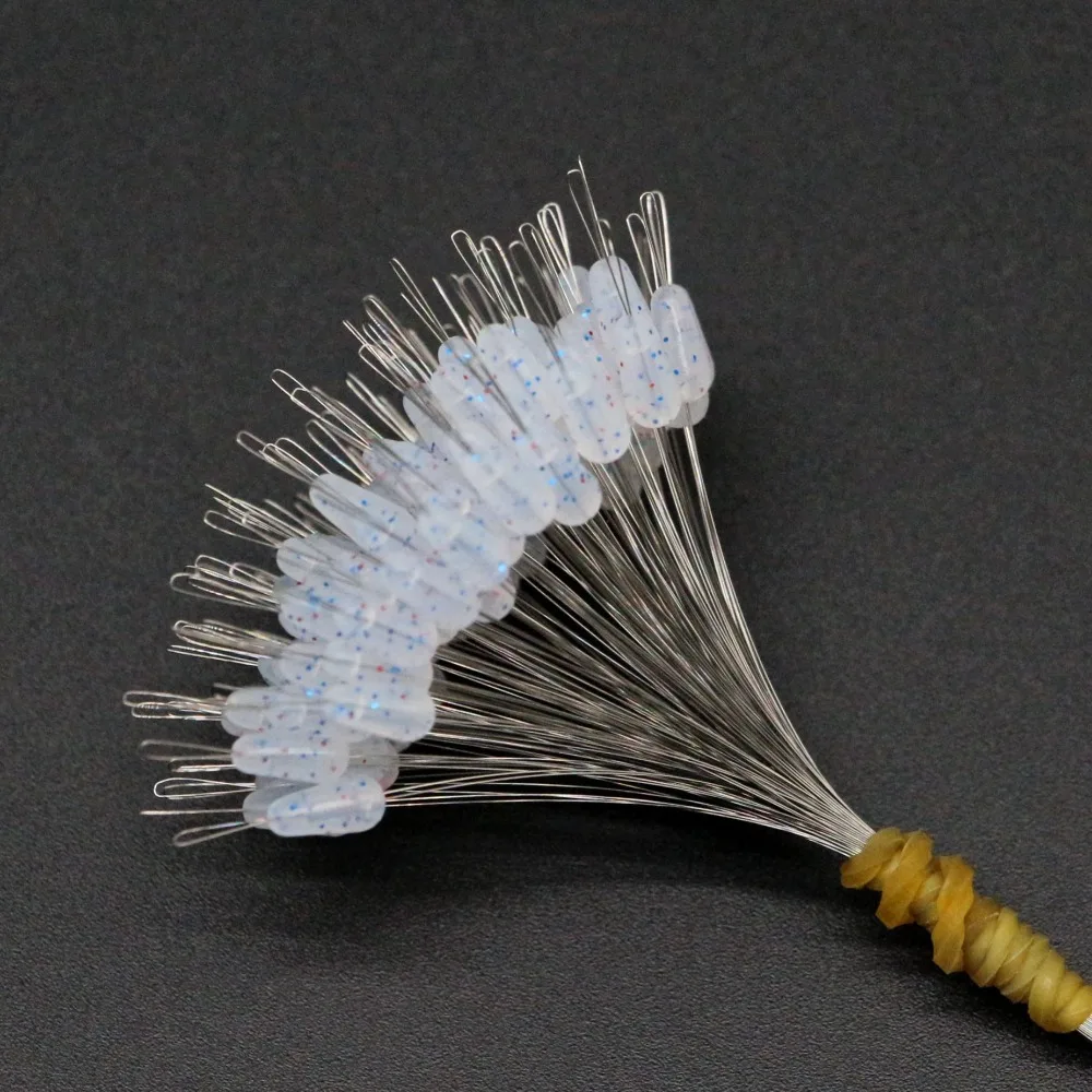 300 Uds. Accesorios de aparejos de línea, tapón de corcho de pesca, suministro de pesca flotante, frijol de goma, frijoles espaciales suaves de alta concentricidad - imagen 5