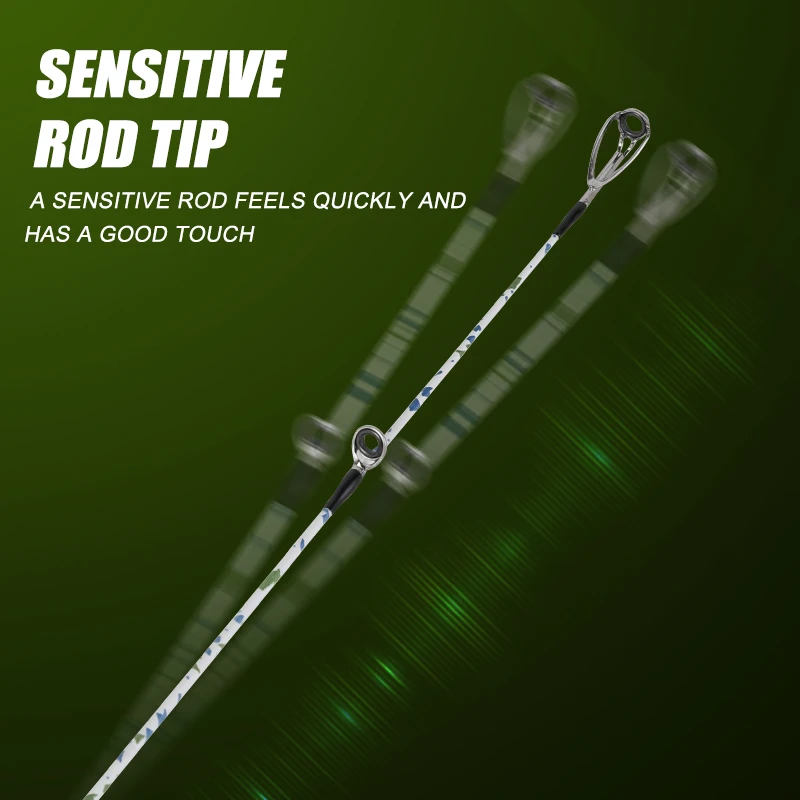 BILLINGS-caña de pescar giratoria para Baitcasting, 4 secciones, 2,1 m, caña de viaje portátil de carbono ultraligera, peso de fundición de 2-14g - imagen 4