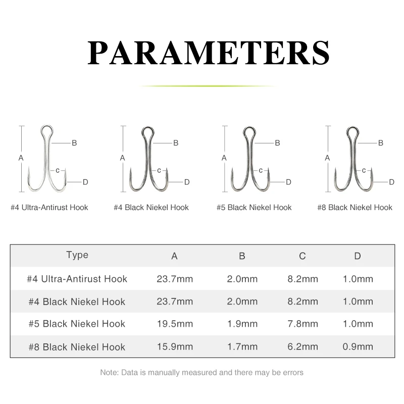 TSURINOYA-anzuelos dobles de rana, señuelo de Pesca de Mar, 4 #/5 #/#8, cebo de acero de alto carbono, anzuelos afilados, 20 piezas/40 Uds. - imagen 2